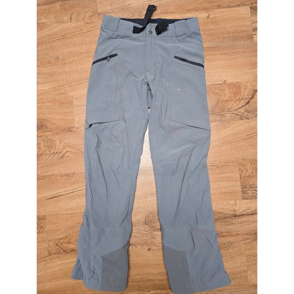 Outdoor Ski Pants Gray Waterproof Zippered Pockets Adjustable Mens 34x32 - Picture 1 of 16